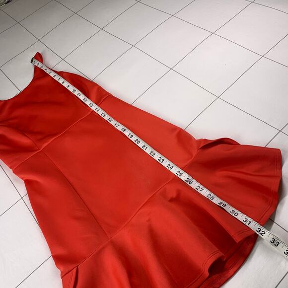 Lovers + Friends Dress Womens Small Coral Morning Light Ruffle Hem Mini Party - Picture 10 of 12